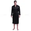 Mens Silk Satin Robes Bathrobe Nightgown Sleepwear Pajamas Pyjamas S~3XL Plus__Fit All Seasons 240110