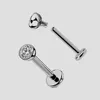 Sieraden Astm F136 Titanium labret oor helix tragus kraakbeen studs 18g 16g 14g Monroe lip piercing sieraden