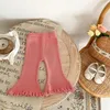 MILANCEL Pantaloni stile autunno Ins per neonate Pantaloni da neonato a zampa d'elefante in maglia 240109