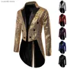 Mäns kostymer Blazers Men's Suit Round Sequin Button Tuxedo Stage Show Wedding Host Dance Festival Celebration Dinner Casual Men's Wear Men's Coat T240110