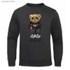 Moletom com capuz masculino Teddy Bear em preto que é minha cor feliz Hoodie Mens Harajuku Hip Hop Top Esporte Quente Sportswears Pulôver Fleece Hoodies Homens T240110