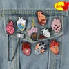 Hot Lapel Pins Heart Organ Enamel Brooch Collect with Letter Pins Clothing Backpack Enamel Badge Fashion Jewelry Accessories Men Women Gift