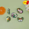 kleurrijke Bloem hersenen hart tanden baarmoeder Badges Decoratieve Reversspeldjes Rugzak Emaille Pins Broches voor Kleding Sieraden