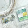 Kit per nail art Shimmer Bloom Cromo Polvere Gel Solid Glam Glitter Vernice Colori ad acquerello Tavolozza Inchiostro Fiore Unghie Pigmento