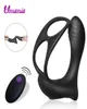 Usb Rechargeable Male Prostate Massage With Ring Remote Control Anal Vibrator Silicon Sex Toys For Men Butt Plug Penis Machine Y194992906