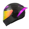 Мотоциклетные шлемы для женщин и мужчин, гоночный шлем для мотокросса, фиолетовый, из углеродного волокна, безопасный, с одной линзой, анфас, одобрено ECE
