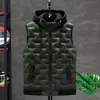 Coletes de marca coreano vender homens inverno colete para baixo casual colete sem mangas jaquetas masculino com capuz 240109