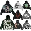 Men's Hoodies Sweatshirts Hot Selling Street Trend Brand Skull Pullover Hoodie with d Digital Printing Around Casual Loose Hooded
