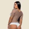 Fajas manches courtes poitrine taille formateur haut corps sculptant vêtements Fitness Shaper ventre vêtements de sport sous-vêtements amincissants 240109