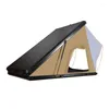 Tenda triangolare da tetto con guscio rigido per esterni, tenda da tetto pieghevole per auto SUV, portapacchi con tetto rigido, artefatto da viaggio per auto