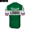 2019 Vida Tierra Cycling Jersey Green Retro Pro Team Racing Leroux bicycle Clothing Ciclismo Classic Classic Claul Cool Outdoor Sport23r