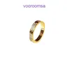 Designer Carter-ringen voor dames en heren Vergulde kaart met twee rijen diamanten ring Koreaanse niet-vervagende netwerk rood paar met originele doos Pyj