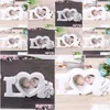 Other Festive Party Supplies 50Pcs/Lot Pure Love P O Frame White Heart Shape With One Picture 4X4 For Baby And Sweet Lover Gift Dr Dhfgb