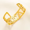 Women Channel Designer Bangle Wide Cuff Wide 18k Gold Gift placcato in acciaio inossidabile in acciaio inossidabile classico Bracciale regalo di compleanno Bracciale di compleanno Never Fade