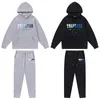 Tute da uomo Trapstar Maglioni Pantaloni Set Felpe con cappuccio firmate Felpe streetwear Tuta sportiva Ricamo Peluche Lettera Decorazione Felpe con cappuccio spesse Pantaloni da uomo