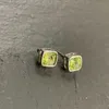 Stud 4mm Natural Peridot 925 Sterling Silver Stud örhängen för kvinnor smycken gåva Enkel peridot smycken green yq240110