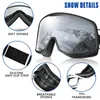 Kapvoe Ski Goggles Snow Glasses Men UV400 Anti-fog Coatings Snowmobile Snowboard Skiing Women Sunglasses Outdoor Winter Sport 240109