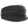 4C Clip Virgin Human Hair Poledle Obcisłe małe afro perwersy Curly 120 gram w African Black Women 240110