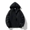 هوديز الرجال رجال مخملية y2k zip up hoodie الخريف والشتاء أزياء الملابس غير الرسمية مع جيب بلون بلون بلون بلون بلون بلون صلبة