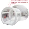 wholesale Livraison rapide 2 personnes en plein air tunnel unique gonflable bulle dôme tente Eco maison avec ventilateur 3/4 / 5M Dia Igloo Clear House Hotel