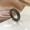 PANSYSEN Solid 925 Sterling Zilver Ronde Cut Gemaakt Obsidiaan Zwarte Edelsteen Ringen voor Vrouwen Vintage Fijne Sieraden Ring Groothandel 240109