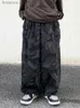 女性用パンツカプリスhouzhou harajukuヴィンテージカモフラージカーゴパンツ女性バギーヒップホップストリートウェアワイドレッグズボン