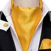 AS-1017 Hi-Tie Silk Men's cravat scarf tie Ascot Tie For Men Scarf Tie Suit Light Yellow Men's Necktie Jacquard Set 240109