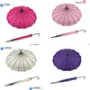 Parasol 20pcs mti kolor vintage pongee sun pagoda parasol lolita gotycka impreza dekoracja ślubna prezent ZA1170 Drop dostawa dhizd