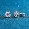 Stud Cosya 0.2-2CT Moissanite Studörhängen D Color VVS1 925 Sterling Silver 6 Prong Diamond Earring for Women Wedding Jewelry YQ240110