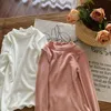 Baby Girl Princess Cotton Bottoming Shirt Ruffled Child Pullover Long Sleeve Top Spring Autumn Winter Clothes 9m-10y 240109