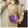 Evening Bags Women's Bag French Banquet Silk Satin Saddle Shiny Rhinestone Box Hand-held Mobile Phone Cross-body Handbag