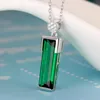 Pendants silver 925 necklace Emerald Pendant Green Jewelry Bizuteria Woman Jade Emerald bijoux femme chain 925 sterling silve necklaces