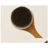 Bath Brushes, Sponges & Scrubbers Natural Horsehair Dry Skin Body Brush Back Scrubber Remove Dead With Bamboo Handle Spa Mas Drop Deli Dhnat