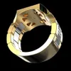 14 K Gold White Diamond Ring for Men Fashion Bijoux Femme Jewellery Natural Gemstones Bague Homme 2 Carats Diamond Ring Males 240109