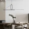 Luces de techo L Led Línea geométrica Modelado Diseñador Restaurante Bar Escritorio Lámpara larga