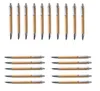 Juegos de bolígrafos Luffa, cantidades varias, instrumento de escritura de madera de bambú, 20 juegos 5110065