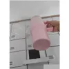 Bottiglie d'acqua 1 pezzo US Stock 40 Oz Bicchieri in acciaio inossidabile rosa con manico colorato e bicchiere da viaggio riutilizzabile St grande capacità Bo Otuav