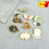 Nine tailed Fox Snake Bat Brooches for Women Metal Alloy Animal Pet Brooch Clothes Jewelry bag Pin Fashion Dress Coat Access