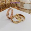 Designer jewelry Carter Rings Korean version of hot selling shower no removal titanium steel full diamond ring female fashion personality With Original Box