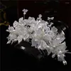 Hårklämmor Himstory Forest Style Handgjorda Crystal Bead Fairy Wedding Crown Studio Banket Performance Headpiece Tillbehör