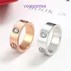 Designer Carter Rings for Women and Men Family Classic samma stil Par Ring Sterling Silver Minimalist Bästa vän Gift Colorless Love with Original Box