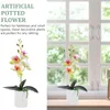 Fiori decorativi Simulazione di fiori in vaso Ornamento da tavolo Ornamento realistico di orchidea