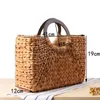 Totes Wooden ring Portable Women str Bag Korean Foreign of Corn Skin RETRO Art Beach Travel Pictures Props Str Moonstylisheendibags