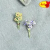 Sunflower Iris Pins Artist brooch Women brooches Bag Hats Leather jeckets Accessories Men Women Jewelry Artist jewelry