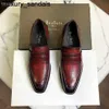 Berluti Business Leather Shoes Oxford Calfskin Handmade Top Quality Berluti's Gaspard Footwear Lefu with Polished Cowhide and Stone Pattern Casualwq