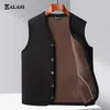 DIMUSI Gilet invernali da uomo Casual Uomo in pile Caldo giacche senza maniche Moda con scollo a V Outwear Gilet da pesca termico Abbigliamento 240109