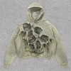 Men's Hoodies Sweatshirts Hot Selling Street Trend Brand Skull Pullover Hoodie with d Digital Printing Around Casual Loose Hooded