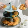 Plates Creative Fruit Plate 3-layer Cake Stand Living Room Afternoon Tea Dessert Wedding Birthday