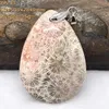 Pendants Natural White Chrysanthemum Precious Coral Stone Necklace Pendant For Women Men Beauty Gift Crystal Silver Beads Jewelry AAAAA