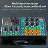 Voice Change Volume Control Live Sound Card Reverberation Audio Mixer Home KTV Podcast Gaming Portable DJ Wireless för Streaming 240110